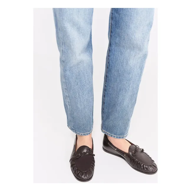 Slippers Como Leder | Schokoladenbraun