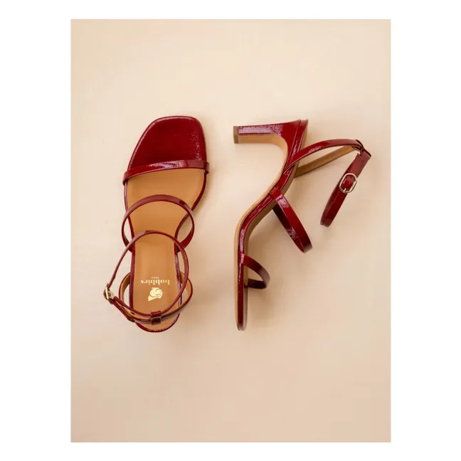Sandalias de charol Casey | Rojo Cereza