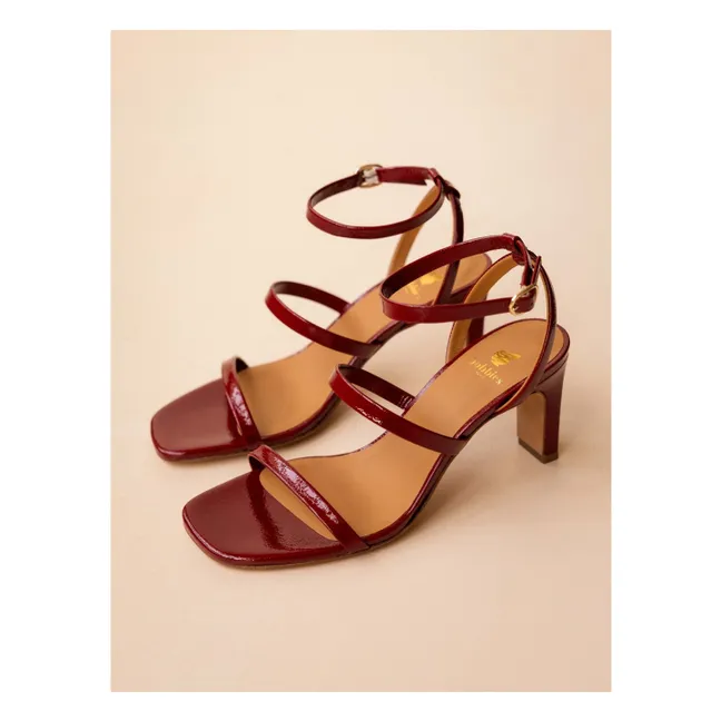 Sandalias de charol Casey | Rojo Cereza