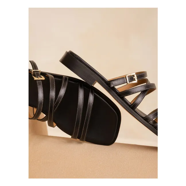 Sandalias de piel Isys | Negro