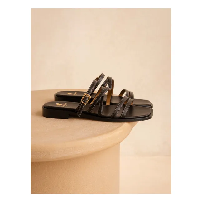 Sandalias de piel Isys | Negro