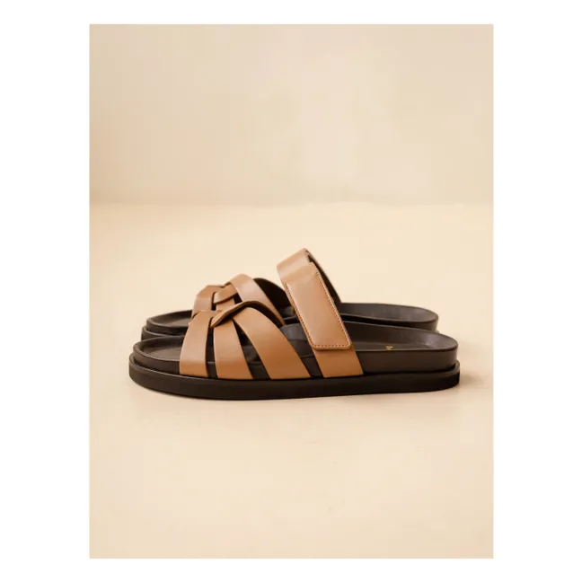 Sandalias de piel Atlas | Avellana