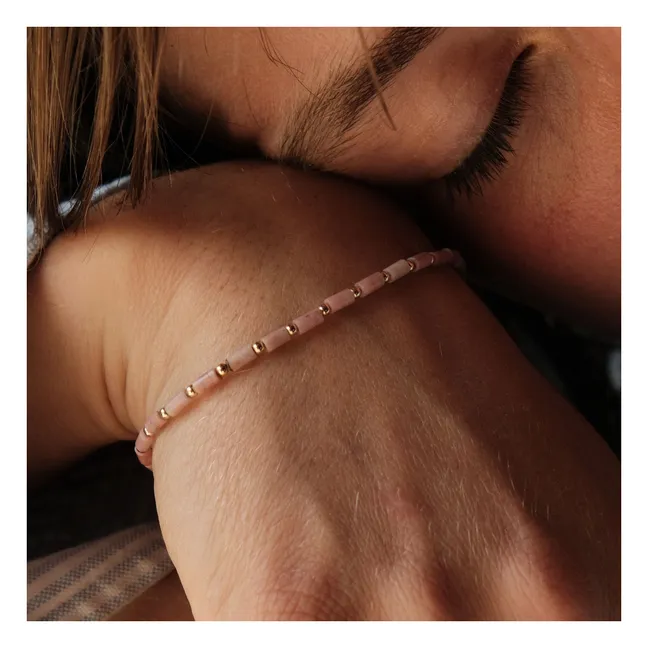 Pulsera de rodonita Baia | Rosa