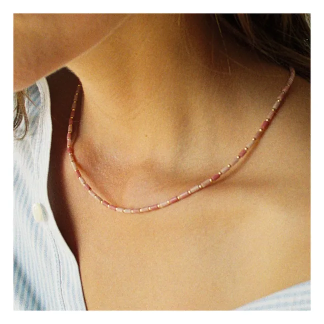 Collier Baia Rhodonite | Rose
