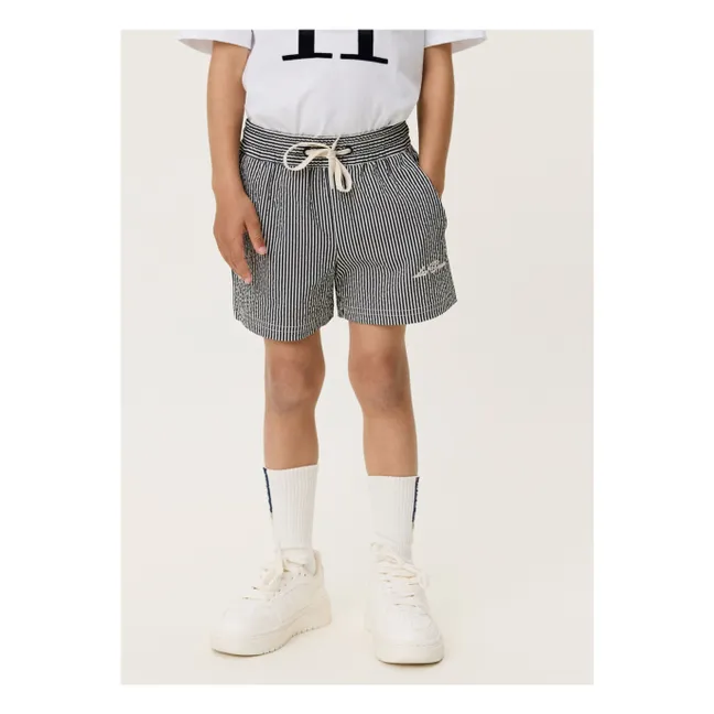 Stan Striped Swim Shorts | Black
