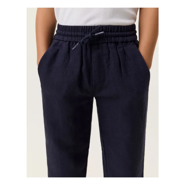 Patrick Linen Pants | Midnight blue