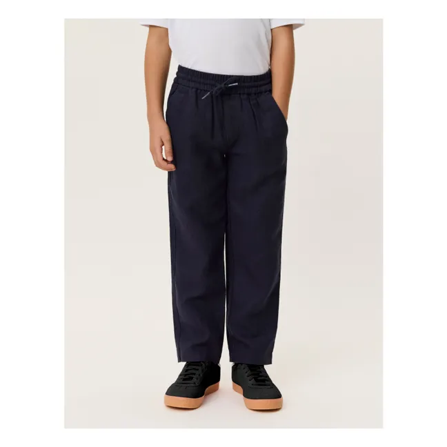 Patrick Linen Pants | Midnight blue