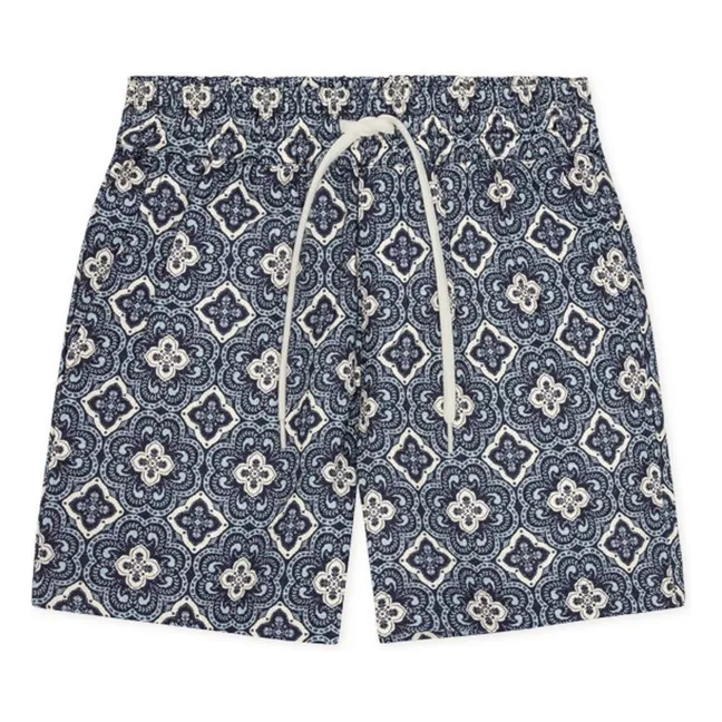 Harry Arabesque Organic Cotton Shorts | Blue