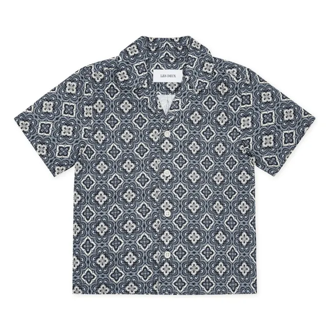 Camisa Lukas Arabesque de algodón orgánico | Azul
