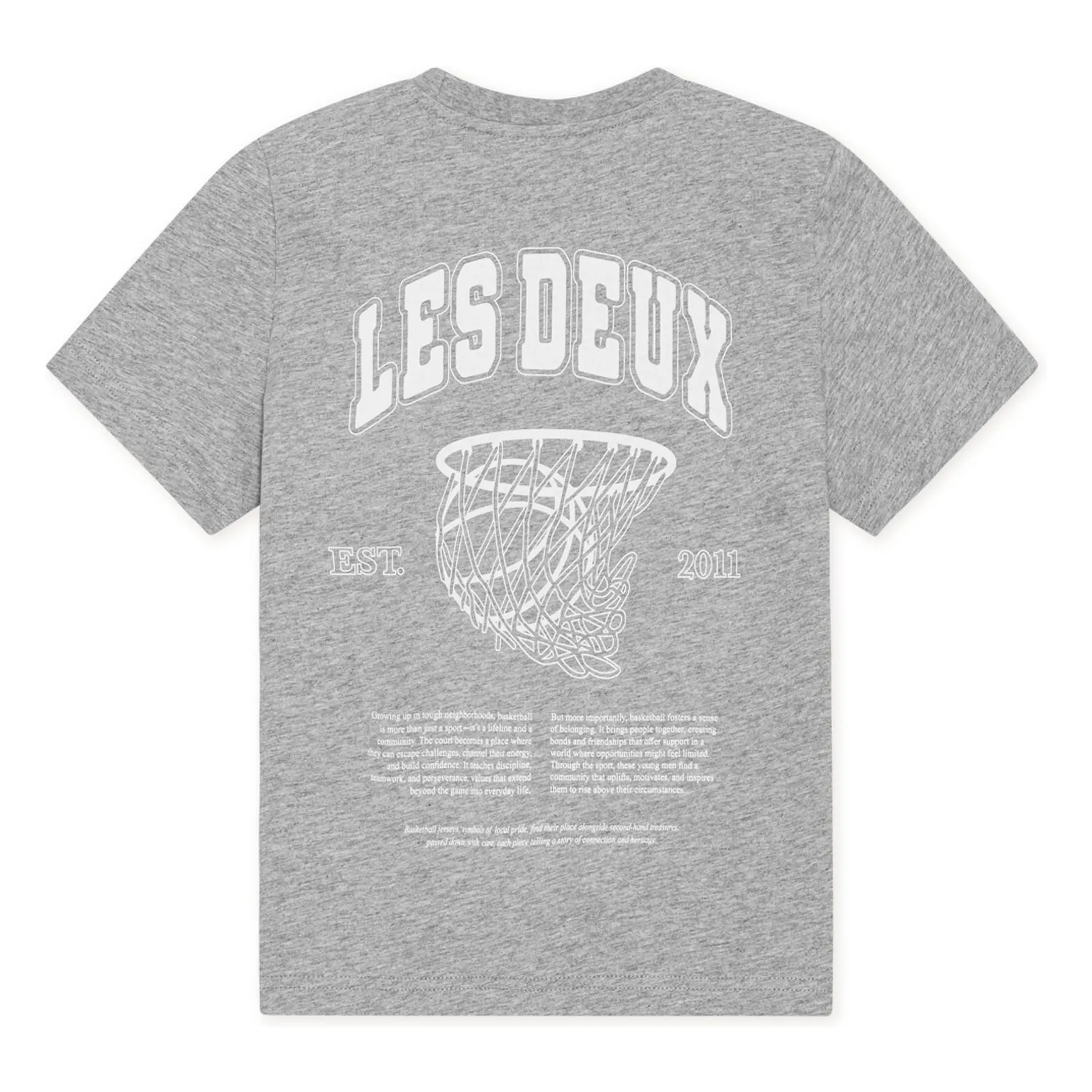 Les Deux Grey Hoop Organic Cotton T-Shirt