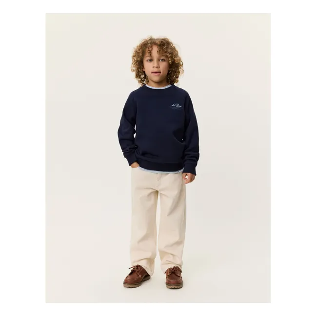 Pull Globe Les Deux Coton Bio | Noir