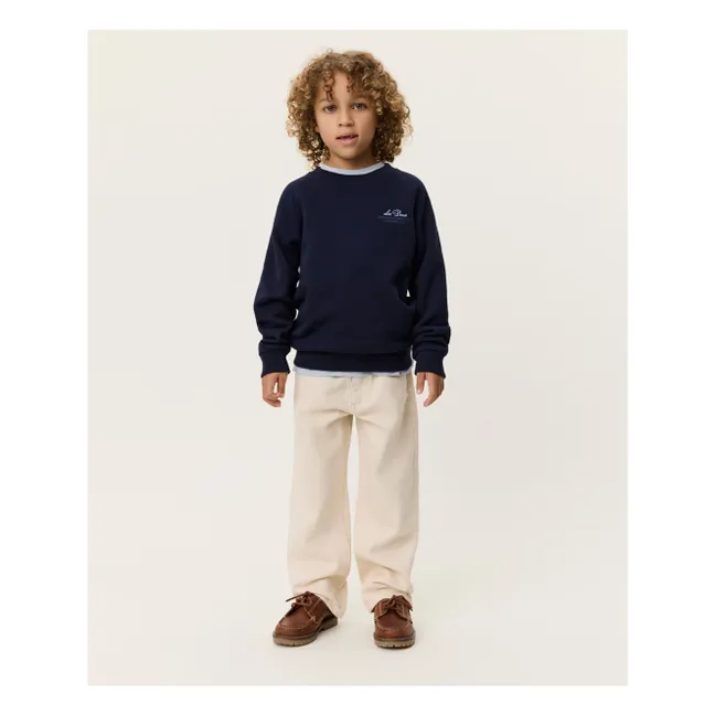 Pull Globe Les Deux Coton Bio | Noir