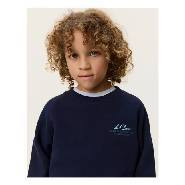 Pull Globe Les Deux Coton Bio | Noir