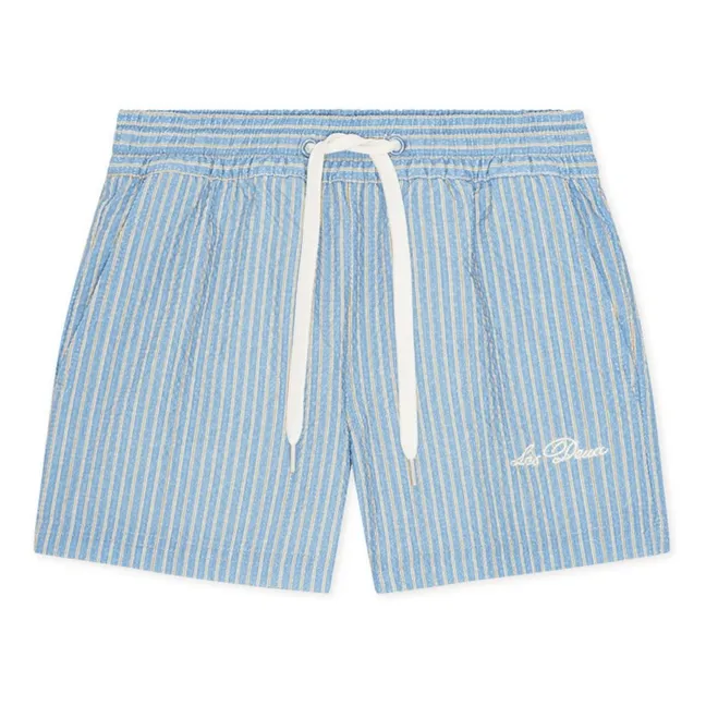 Stan Striped Swim Shorts  | Light Blue