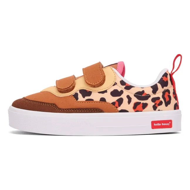Baskets Scratchs Leopard | Crème