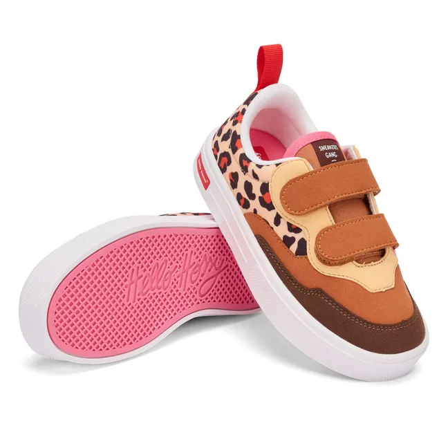 Baskets Scratchs Leopard | Crème
