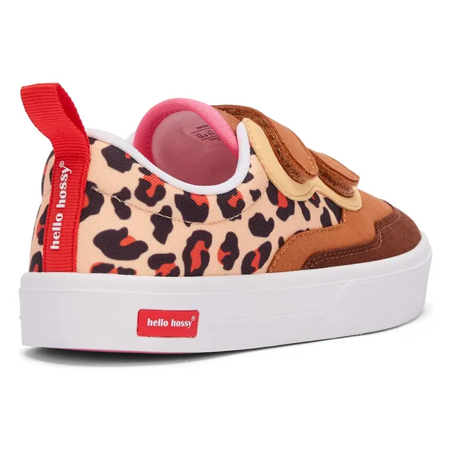 Baskets Scratchs Leopard | Crème