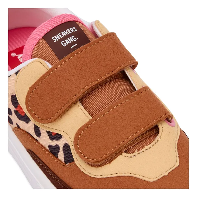 Baskets Scratchs Leopard | Crème