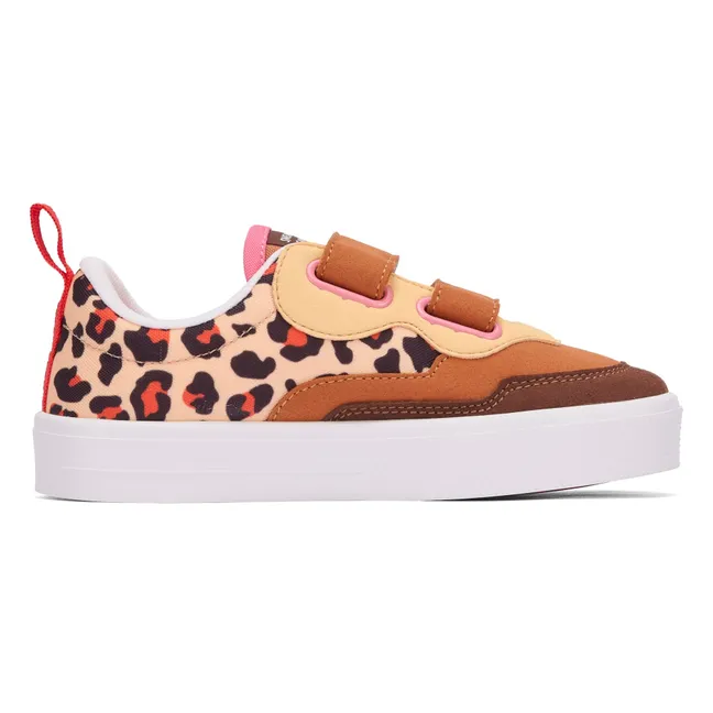 Baskets Scratchs Leopard | Crème