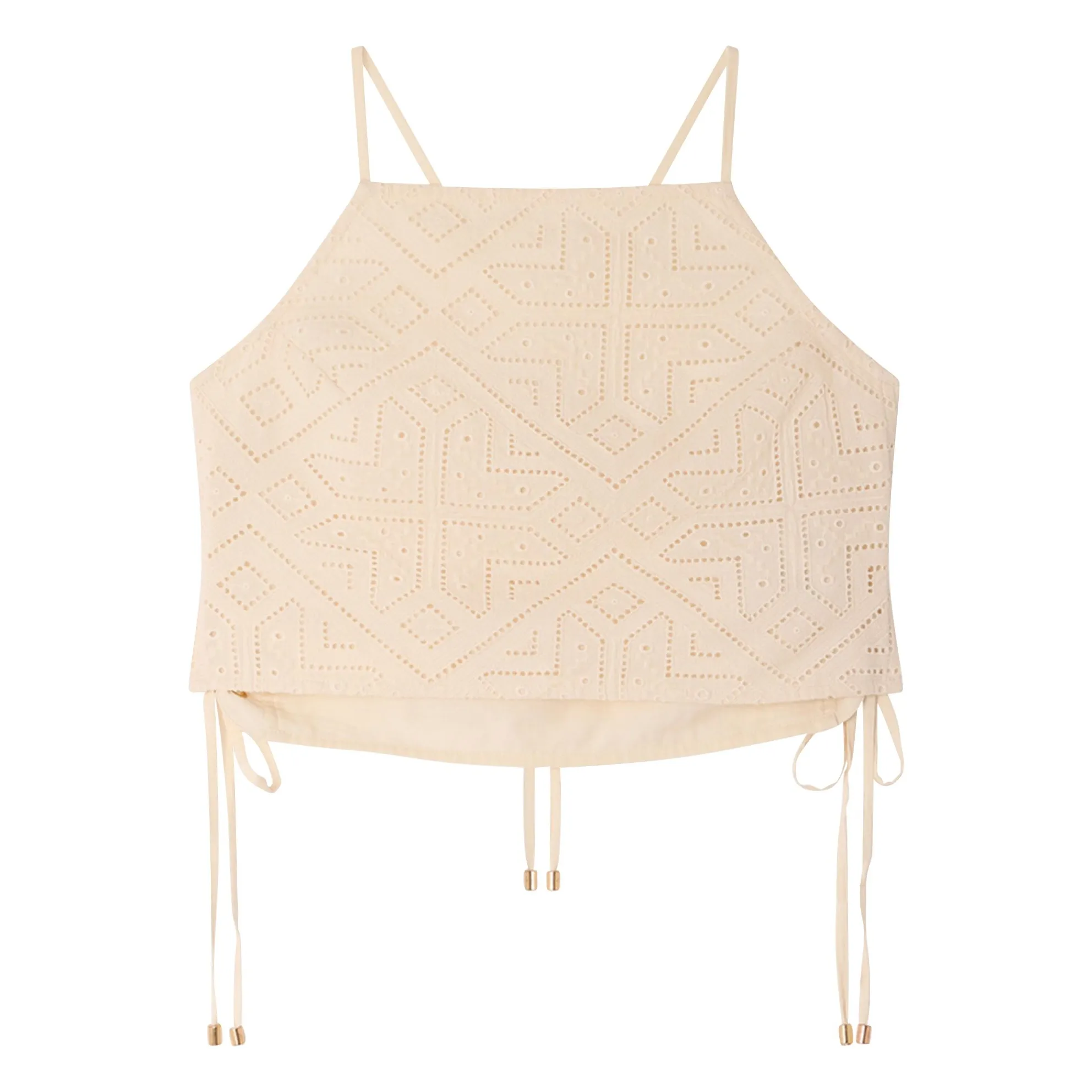 Sessùn Ecru Cotton Tank Top Haydee