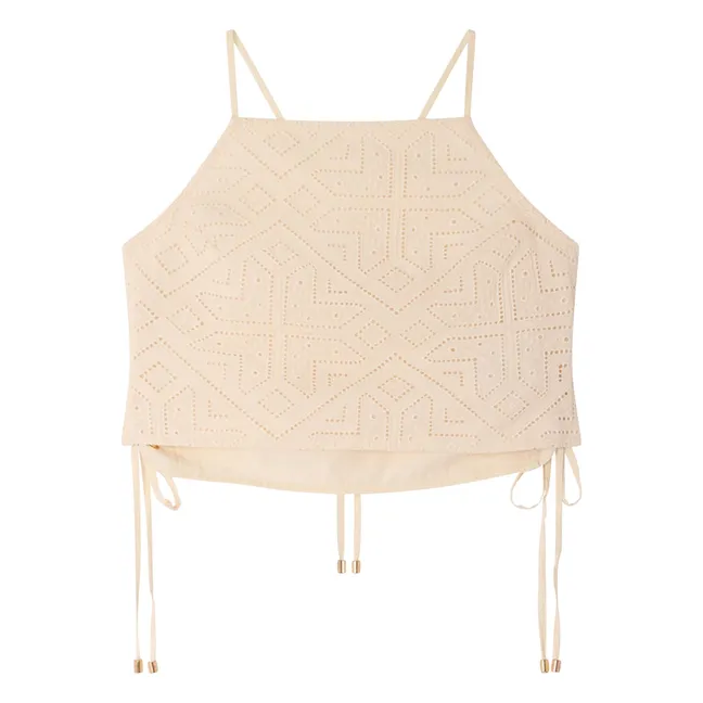 Cotton tank top Haydee | Ecru