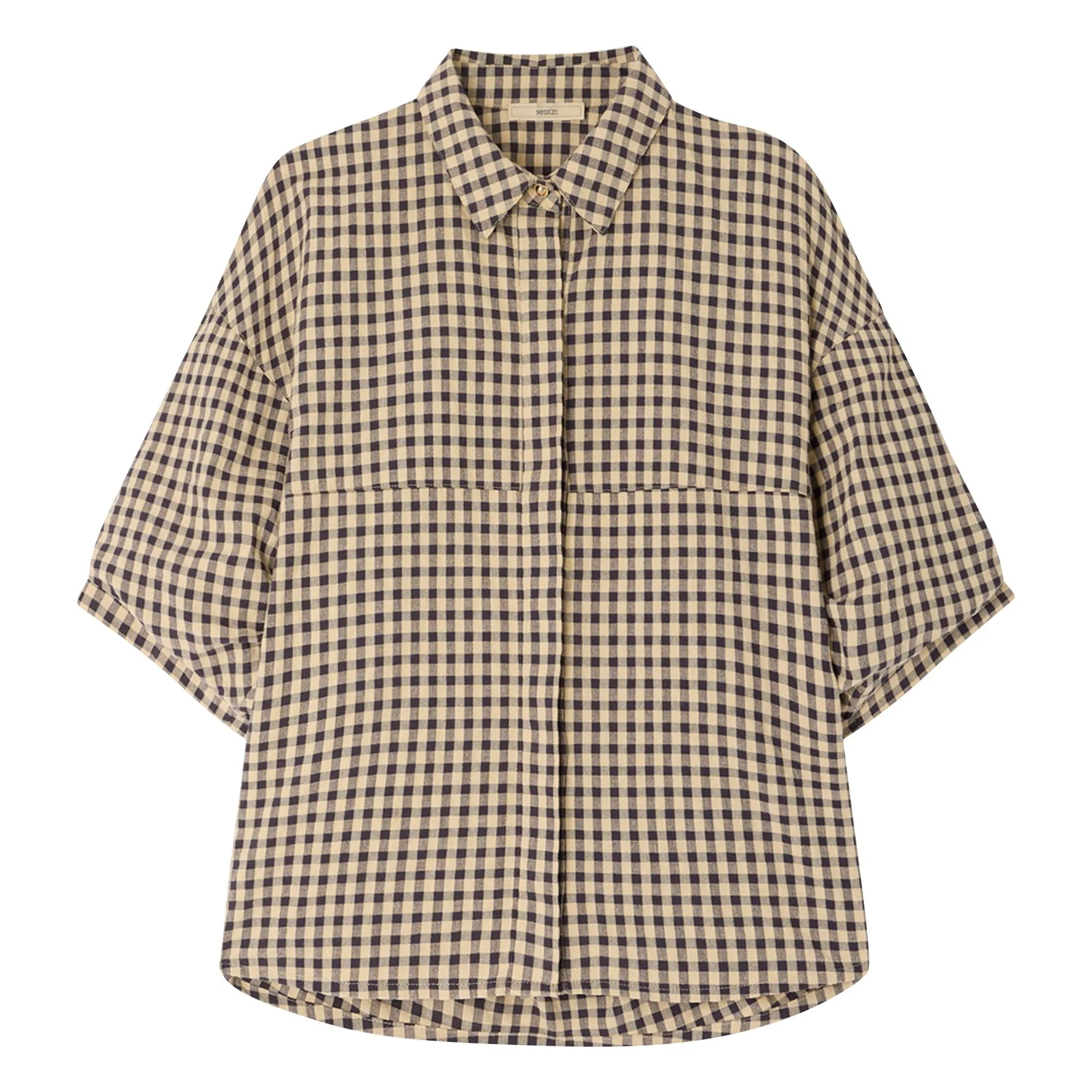 Sessùn Sand Florentina Cotton Check Shirt