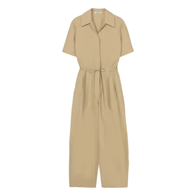 Cotton jumpsuit | Beige