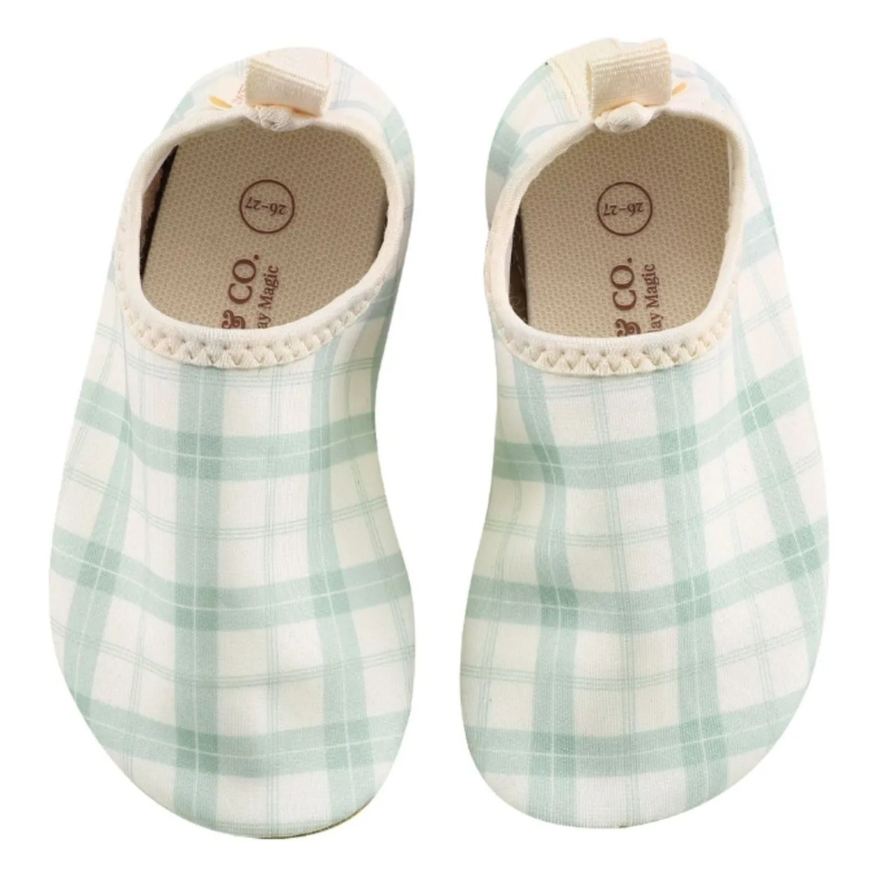 Grech & Co Pale Green Carreaux Water Shoes