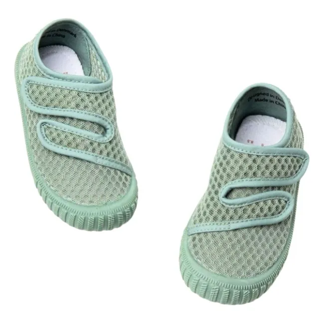 Baskets Scratchs Play Fibres Recyclées | Vert pâle