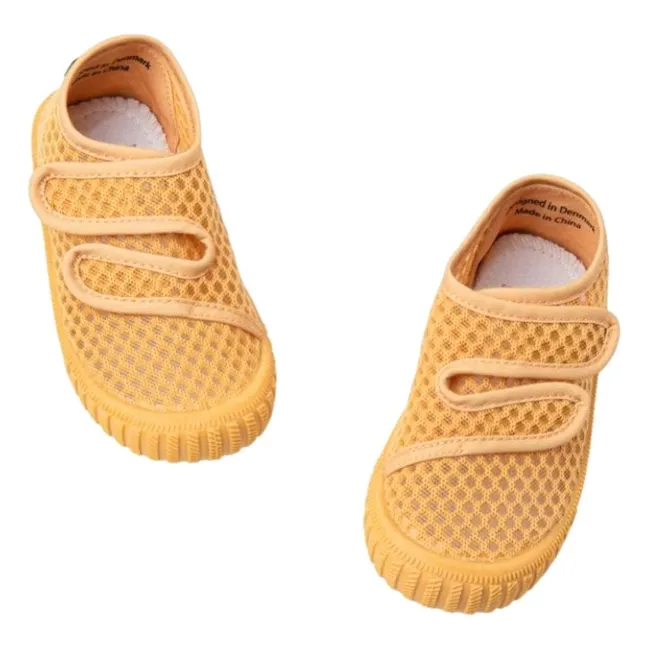 Rasca y Juega Zapatillas de fibra reciclada | Amarillo