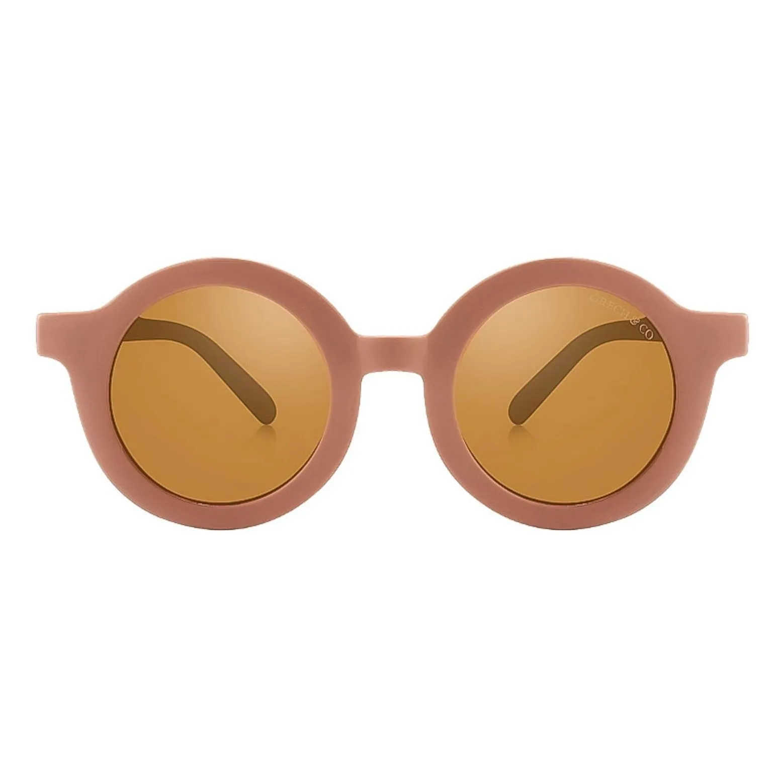 Grech & Co Dusty Pink Original Round Polarized Organic Fiber Sunglasses