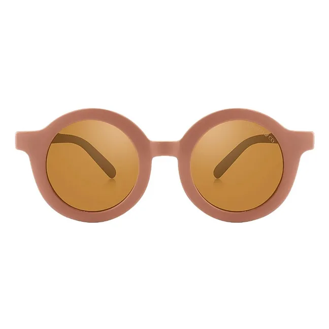 Gafas de sol originales redondas polarizadas de fibra orgánica | Rosa Viejo