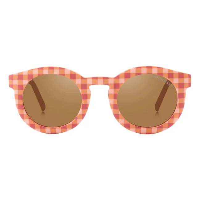 Classic Vichy Polarized Natural Fiber Sunglasses | Faded red