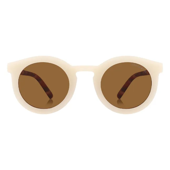 Occhiali da sole Classic Sunglasses in fibra biologica polarizzati senza montatura | Ecru