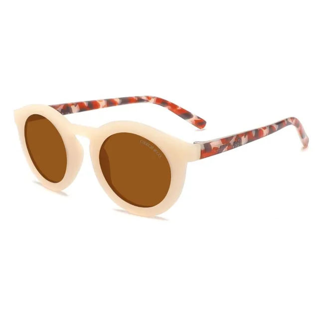 Lunettes de Soleil Classic Branches Ecailles Polarisées Fibres Biologiques | Ecru