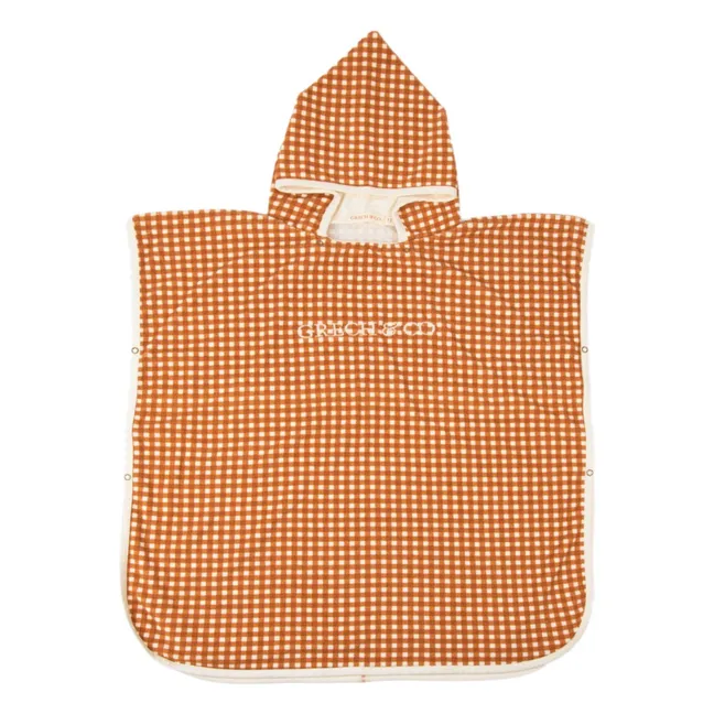 Poncho de Bain Vichy Coton Bio | Ochre