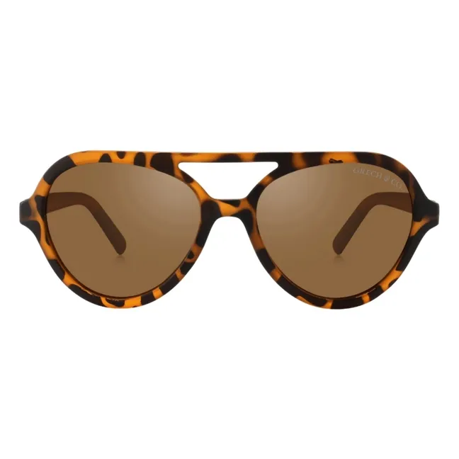 Aviator Polarized Scales Sunglasses | Brown