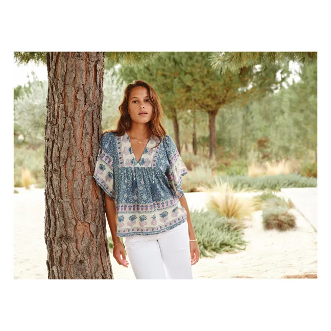 Bluse Myla Baumwolle | Blau