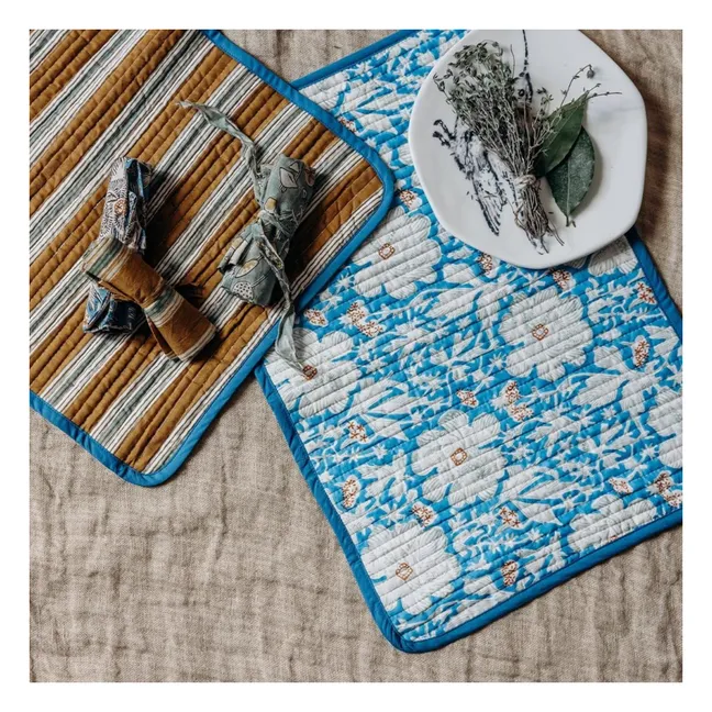 St Petersburg reversible placemat - Set of 4 | Blue