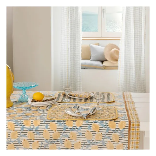 Madras napkin - Set of 8 | Yellow