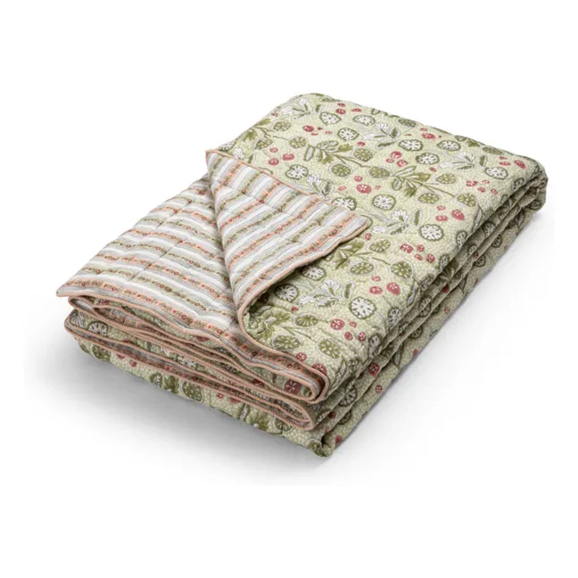 Cosmique Lappi quilted bedspread | Pale green