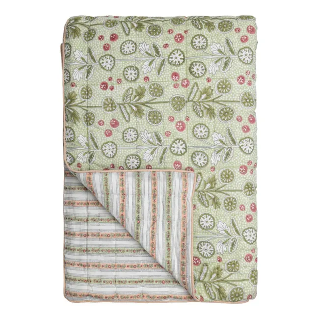 Quilt-Tagesdecke Cosmique Lappi | Blasses Grün