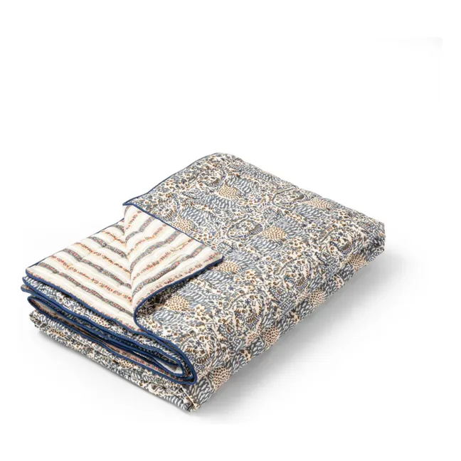 Cosmique London quilted bedspread | Blue