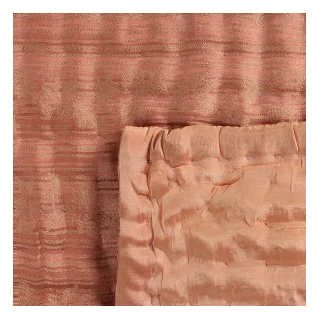 Ritournelle silk throw | Blush