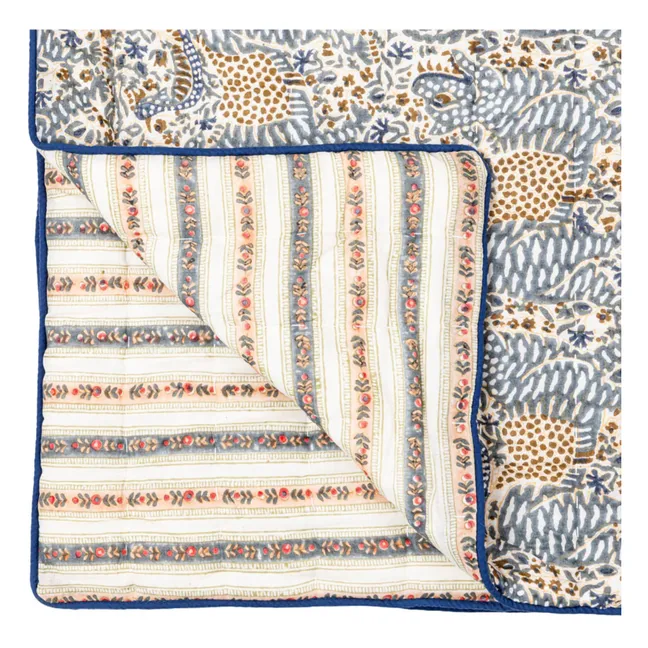 Gequiltete Bettdecke Cosmique London | Blau