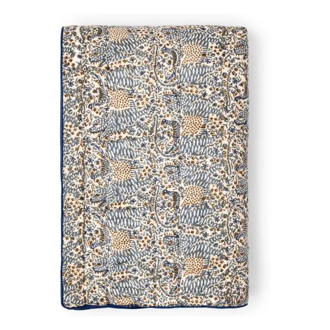 Cosmique London quilted bedspread | Blue