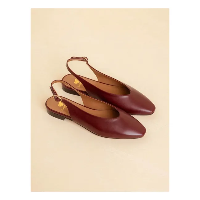 Anouk Leder Ballerinas | Granat
