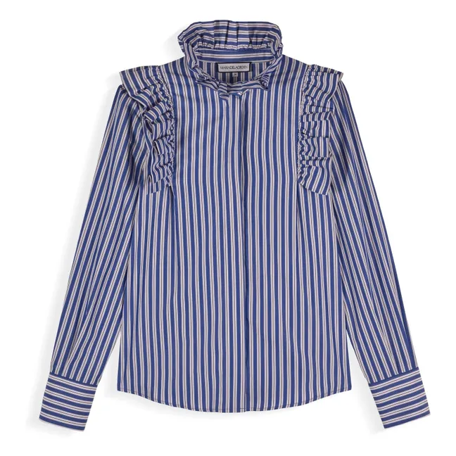Blouse Stripes Mizou Cotton | Blue