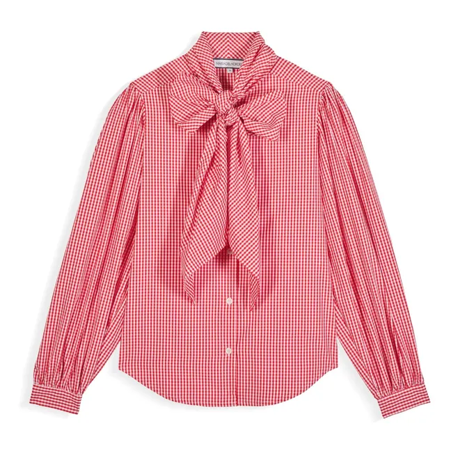Fairytale Cotton Gingham Blouse | Red