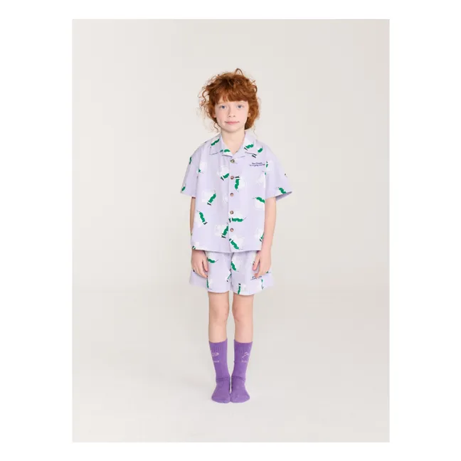 Ensemble Chemise et Short Souris Coton Bio | Violet